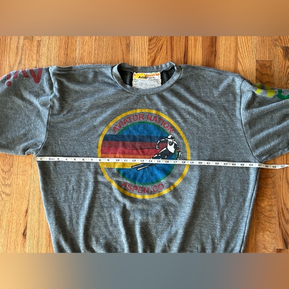 Womens AVIATOR NATION (Aspen, Colorado)  Crew Neck Relaxed Oversized Shirt L - Picture 8 of 11
